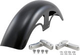 Klock Werks Hugger Series Front Fender with Mounting Blocks for Softail/Dyna - HD Dyna/Softail / 19" / P-Tom Front Fender