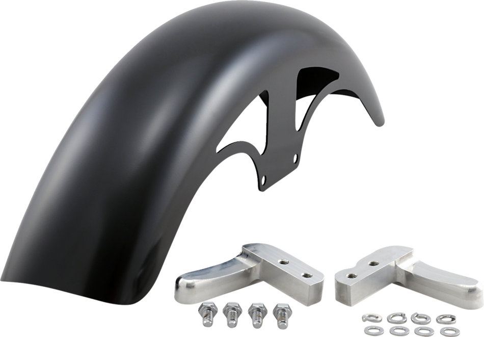 Klock Werks Hugger Series Front Fender with Mounting Blocks for Softail/Dyna - HD Dyna/Softail / 19" / P-Tom Front Fender