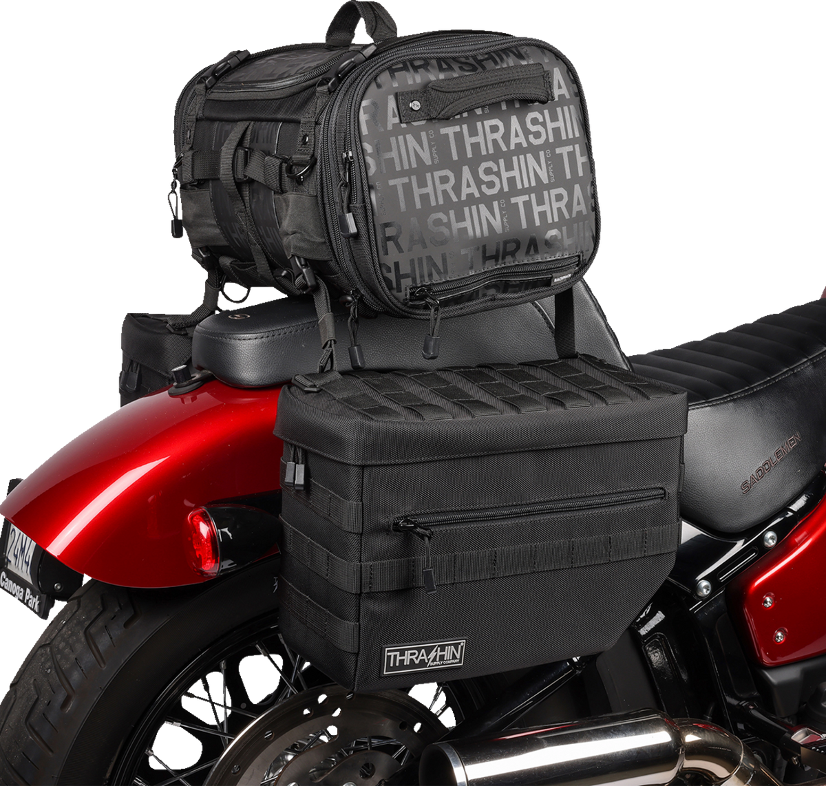 Thrashin Supply Co. Bag/Luggage Strap Kit - Black