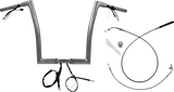 FBI 1-1/4" EZ Flat Top Pre-Wired Handlebars for 24-25 FLTRX, 23-25 FLTRXSE - Chrome / 14"