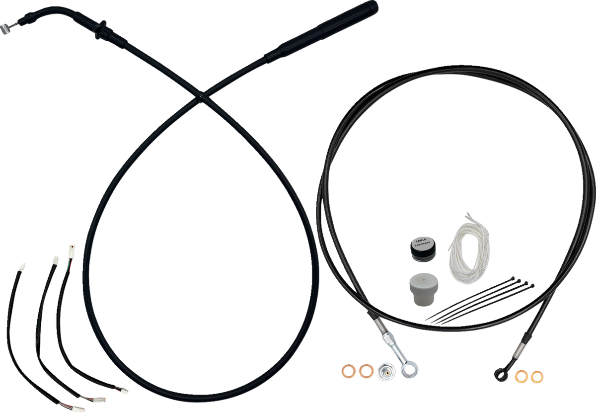 FBI EZ Install Upper Clutch Kit - Full Length for 2015-2026 H-D Touring - FLH/X '23-'26 / Black / 12"