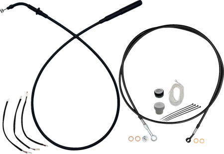 FBI EZ Install Upper Clutch Kit - Full Length for 2015-2026 H-D Touring - FLH/X '23-'26 / Black / 12"