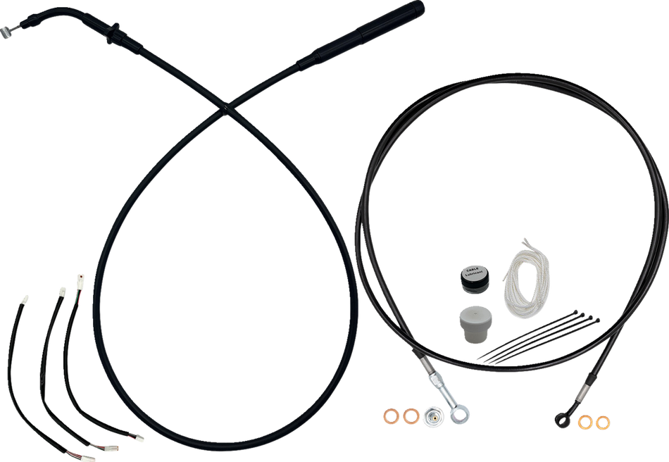 FBI EZ Install Upper Clutch Kit - Full Length for 2015-2026 H-D Touring - FLH/X '23-'26 / Black / 12"