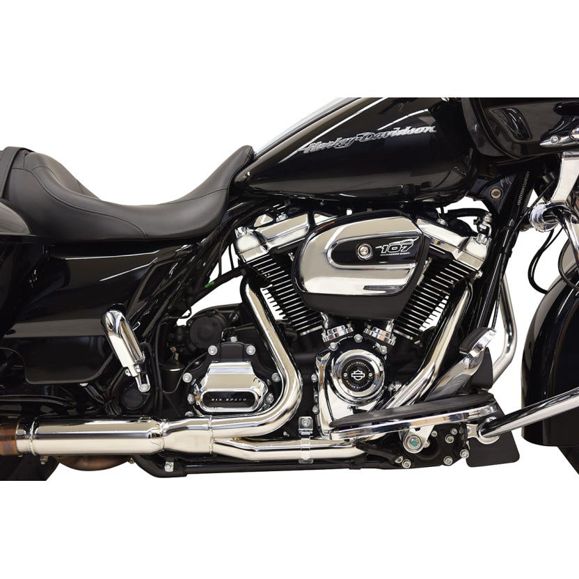 Bassani Chrome 2X2 Dual Head Pipes Headers Harley Milwaukee 8 M8 17-19