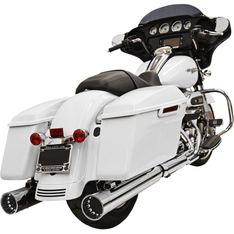 Bassani DNT Deep N Throaty All Chrome Tip 4" Slip On Mufflers Straight 17-25