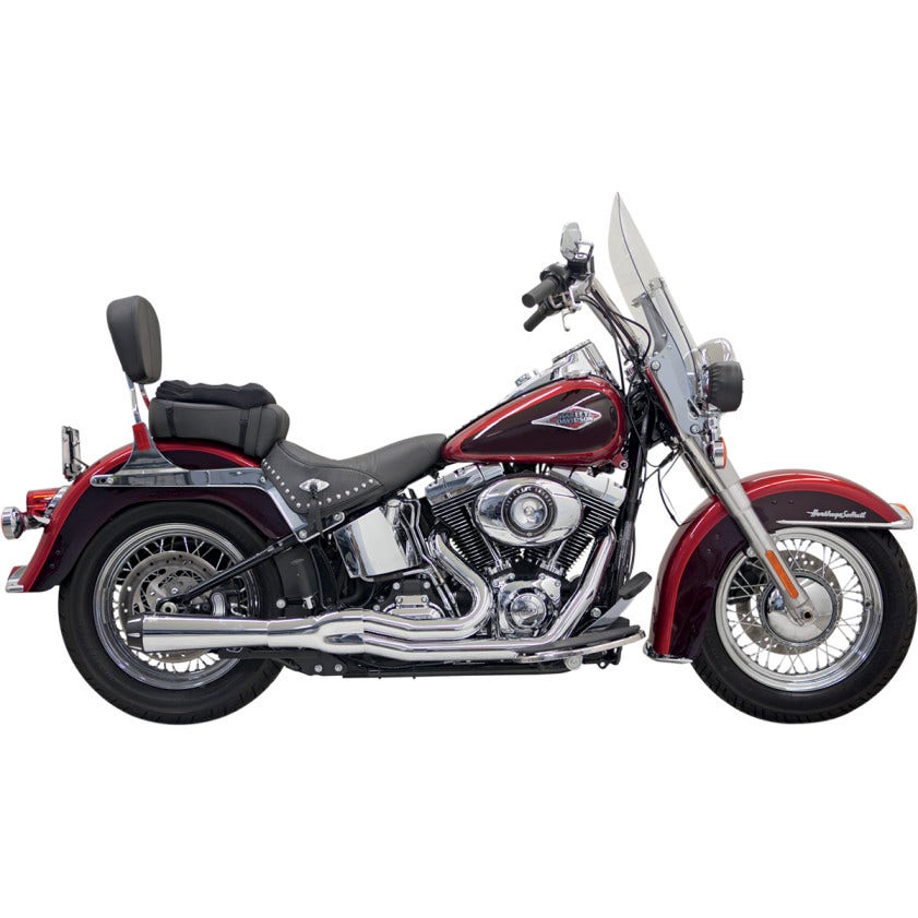 Bassani Chrome Road Rage II Mega Power Exhaust System Megaphone 86-16 Softail