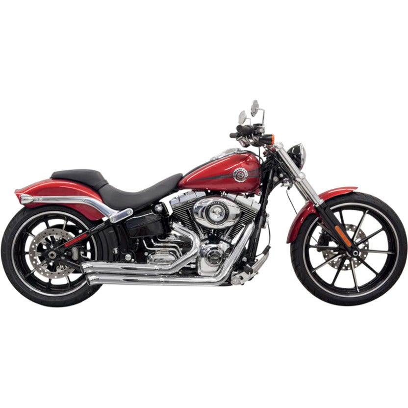 Bassani Chrome Pro Street Turn Out Exhaust Harley Softail Breakout Rocker