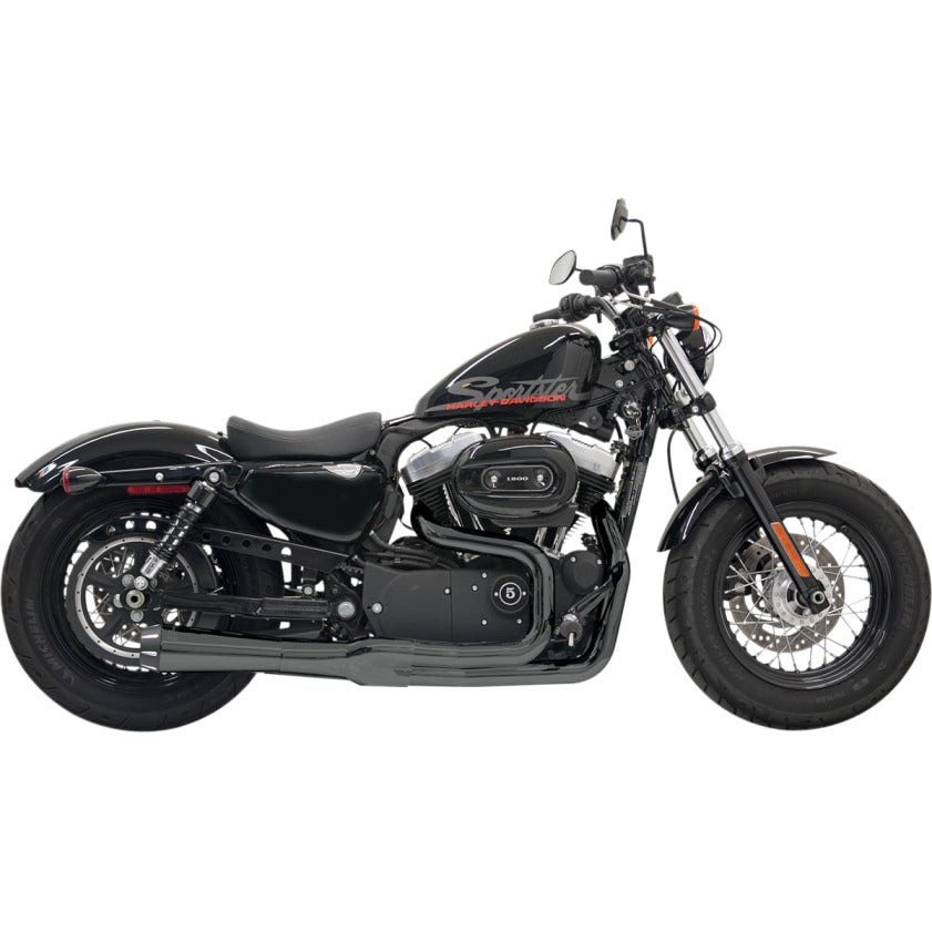 Bassani Black Road Rage II Mega Power 2 into 1 Exhaust Harley Sportster 04-13