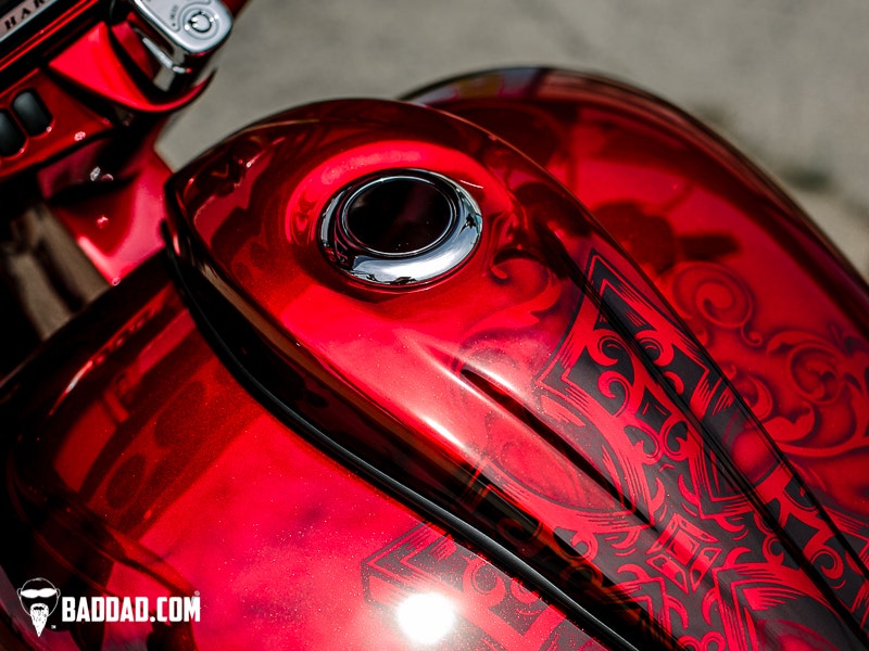 Bad Dad Competition Series Dash & Chrome Pop Up Gas Cap 08-18 Harley Touring