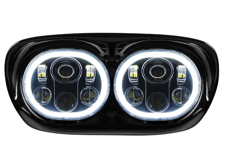 Hogworkz Harley® Road Glide Dual LED HALOMAKER Headlight '98-'13