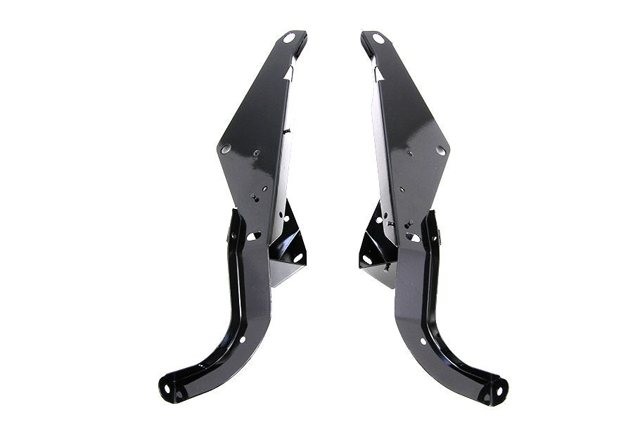Black Heavy Duty Front Batwing Outer Fairing Support Brackets 93-13 Touring 