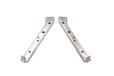 Chrome Heavy Duty HD Saddlebag Rails Support Brackets Set Harley Touring Dresser