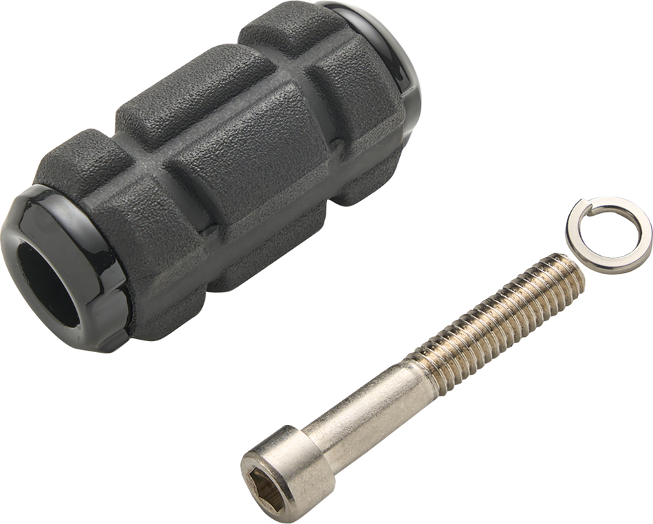 Ciro Chicane Chrome and Black Shift Pegs for Harley