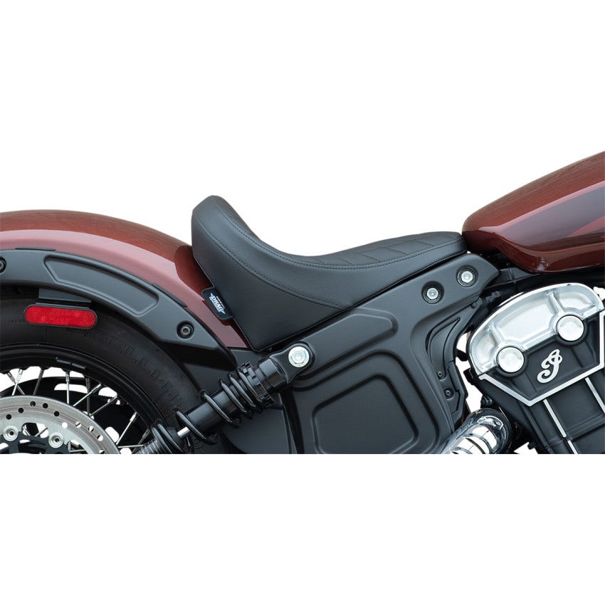 Drag Black Diamond Stitch Bobber Style Front Seat Indian 18-20 Scout Bobber