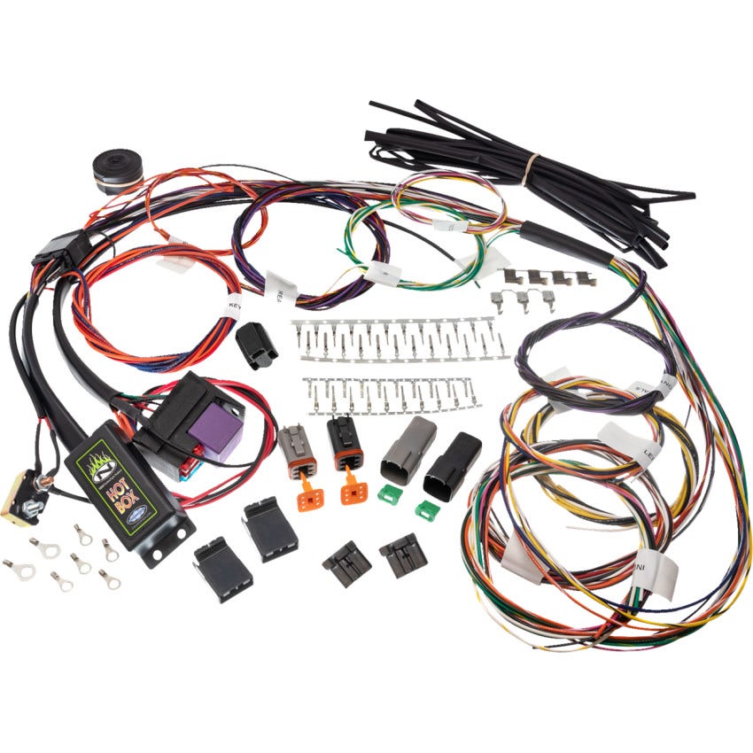 Namz Complete Bike Turn Signal/White Amber LED Harness for Harley Universal