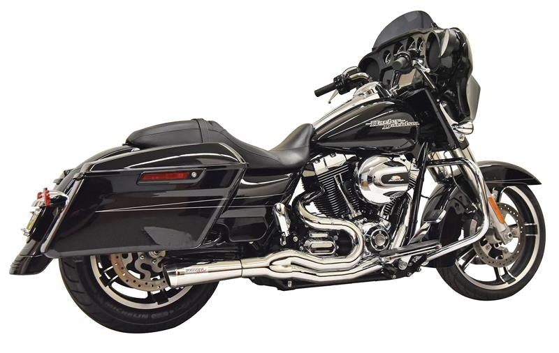 Bassani Road Rage III 2-1 Mid 4" Exhaust System Stainless Harley Bagger 07-16