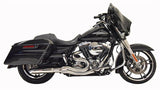 Bassani Road Rage II Hot Rod Turnout 2-1 Mid 4" Exhaust System Harley Bagger