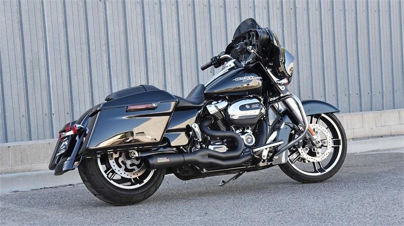 Bassani Road Rage III 2-1 Mid 4" Exhaust System Black Harley M8 Bagger 17-Up