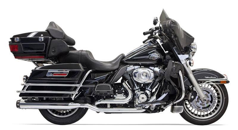 Bassani Chrome True Dual Down & Under Exhaust w/ 4 " Straight Muffler Harley FL