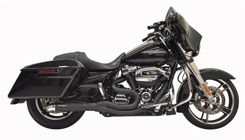 Bassani Road Rage II Hot Rod Turnout 2-1 Mid 4" Exhaust System Harley Bagger