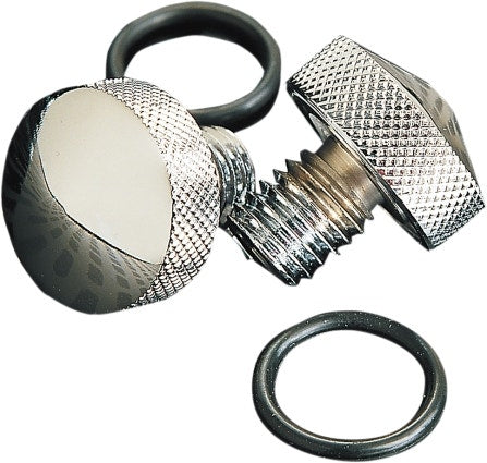 Drag Specialties Chrome Knurled Frame Bolt Kit for Softail Seats 84-07