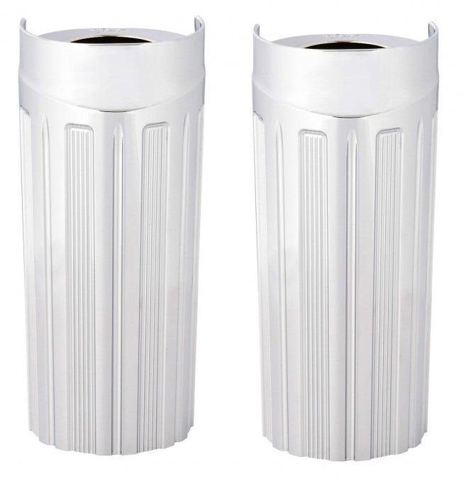 Arlen Ness 10 Gauge Chrome Plus + 2 Upper Slider Covers Cow Bells Harley 86-13 | 20-058