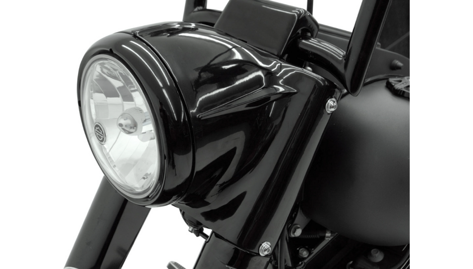 Drag 2001-1482 Black Nacelle Headlight Cowl Kit 01-17 Harley Softail FLST