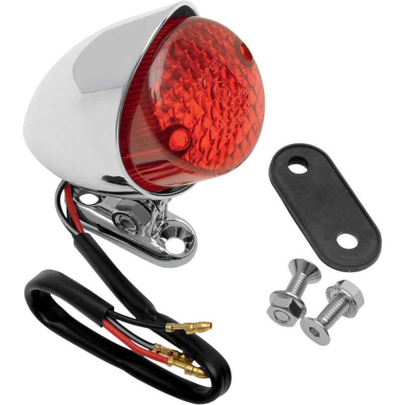 Drag Specialties Chrome Universal Bobber Taillight Harley XL Sportster Cafe Style