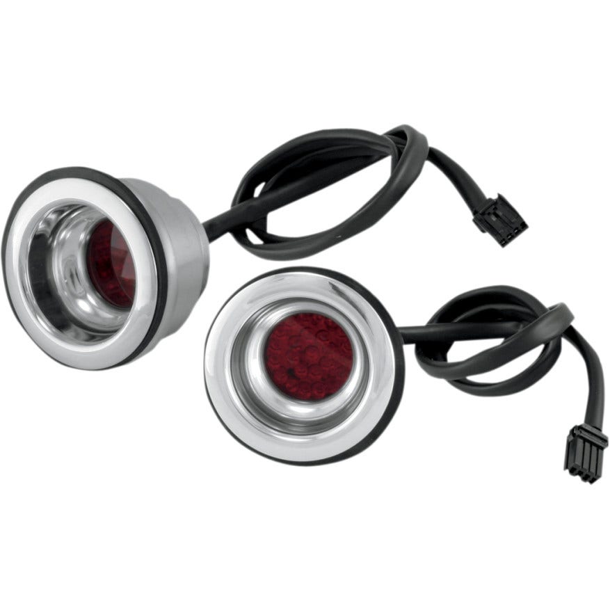 Alloy Art Chrome CNC Shooter Taillight Turn Signal Kit Harley Touring & Custom | STL-1