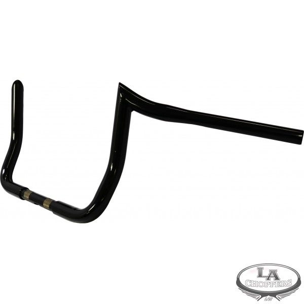 LA Choppers 1 1/4" Bagger Prime Ape Flat Black 10"  Handlebars Harley 96-23 FLH/T