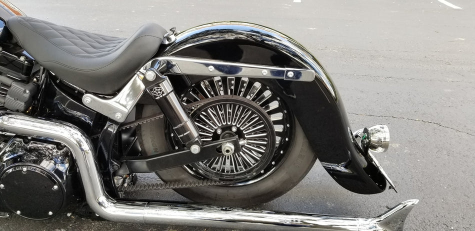 American Suspension P-49 Rear Air Ride Shocks Pair with Ram Air Connector