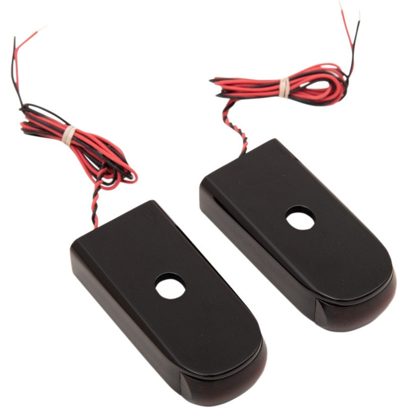 Alloy Art SSL-LG-3B Black / Red LED Rear Marker Light 18-19 Harley Softail FXLR