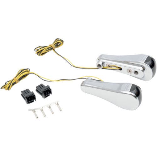 Alloy Art Road Glide Chrome Front Smooth LED Turn Signals with Amber Lights | RGFS1-1