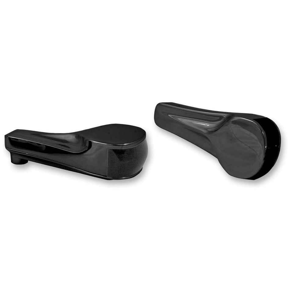 Alloy Art Road Glide Black Front Finned LED Turn Signals with Amber Lights