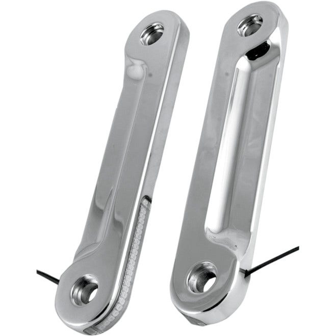 Alloy Art Street Glide Chrome L.E.D. Low Profile Front Turn Signals - SGFS-1