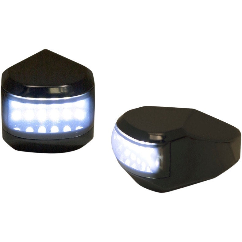 Alloy Art MRL-4B Black Finish Amber White LED Signal Marker Lights 98-19 Harley