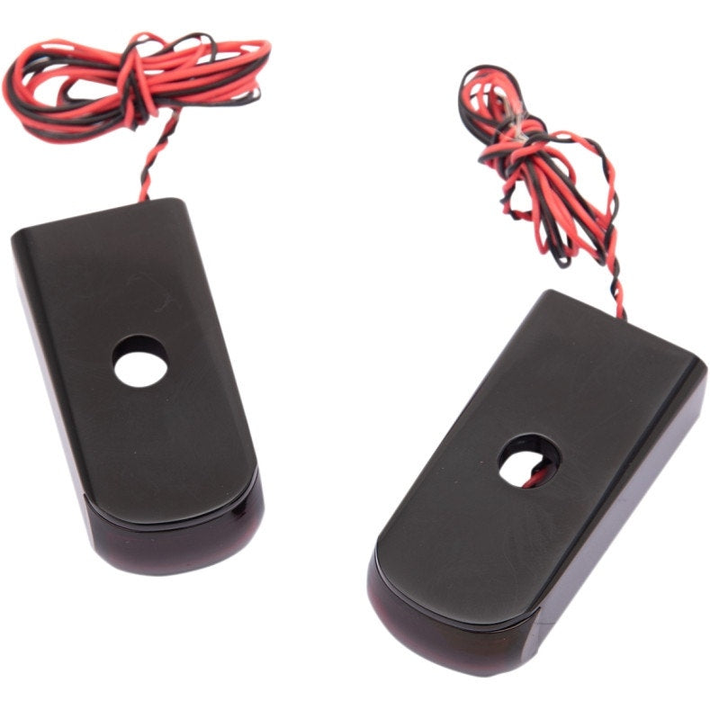Alloy Art SSL-SB-3B Black / Red LED Strut Marker Lights 18-19 Harley Softail