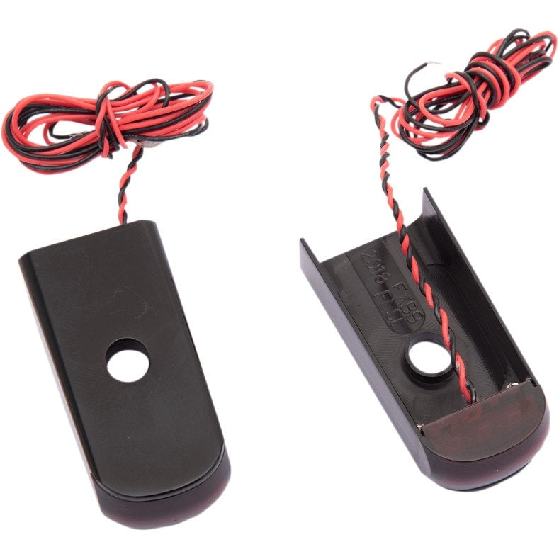 Alloy Art SSL-SB-3B Black / Red LED Strut Marker Lights 18-19 Harley Softail