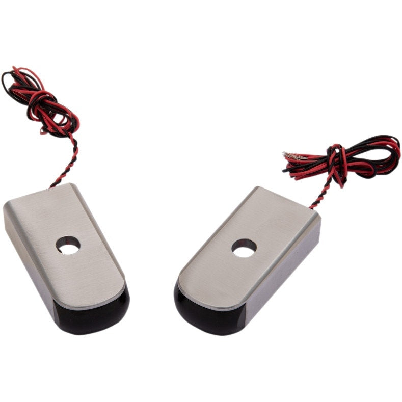 Alloy Art SSL-SB-2R Raw Finish Smoke Red LED Strut Marker Lights 18-19 Harley FL