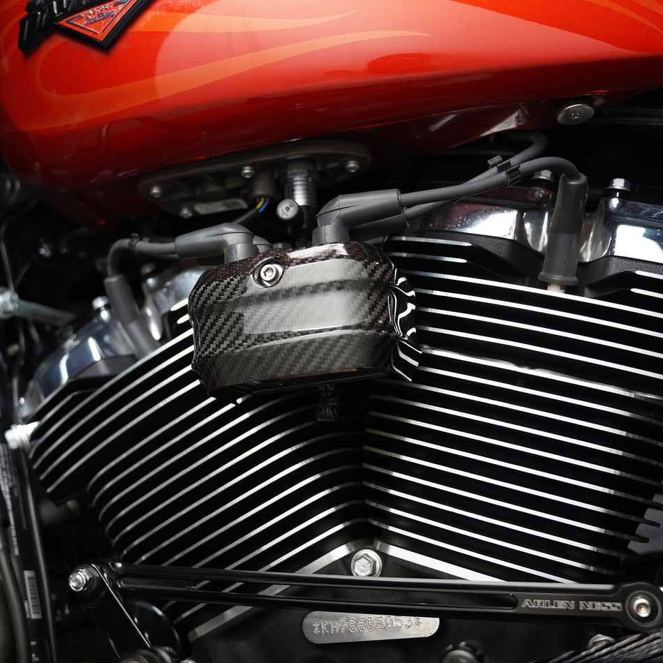 Arlen Ness Carbon Fiber Coil Cover for Harley Touring and Softails