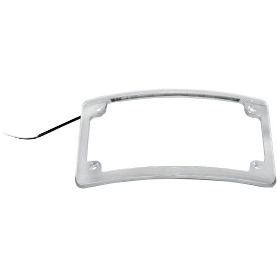 Custom Dynamics Chrome Low Profile Radius License Plate Frame L.E.D 4 Harley