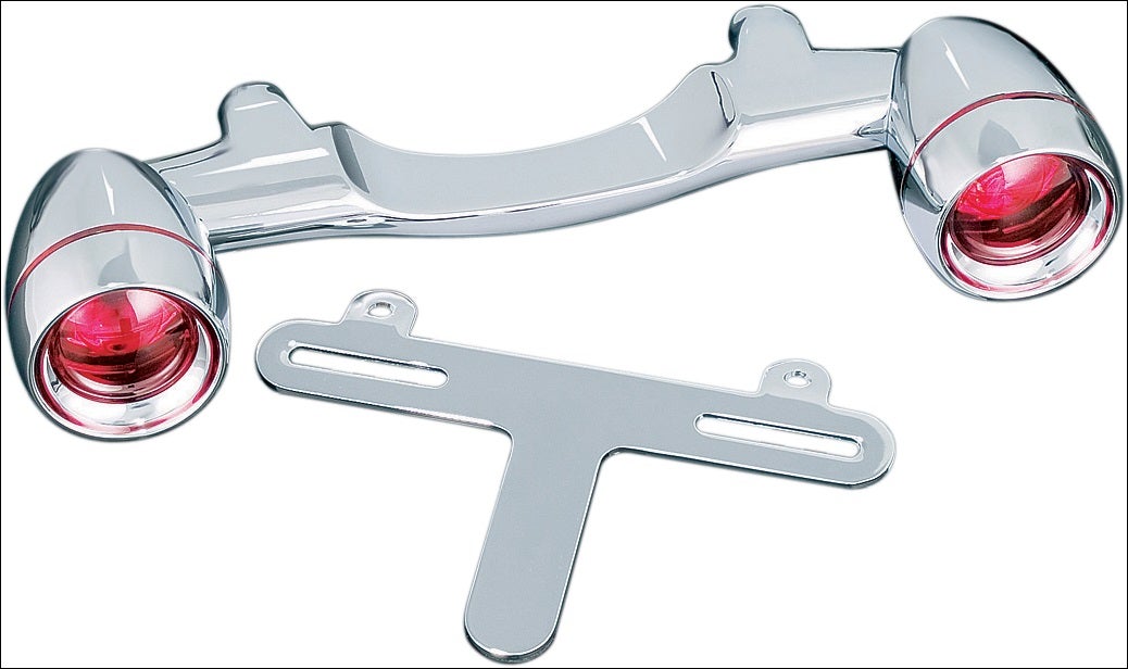Kuryakyn Chrome Bullet Light Rear Turn Signal Bar Harley FLH/FLS '86-'17