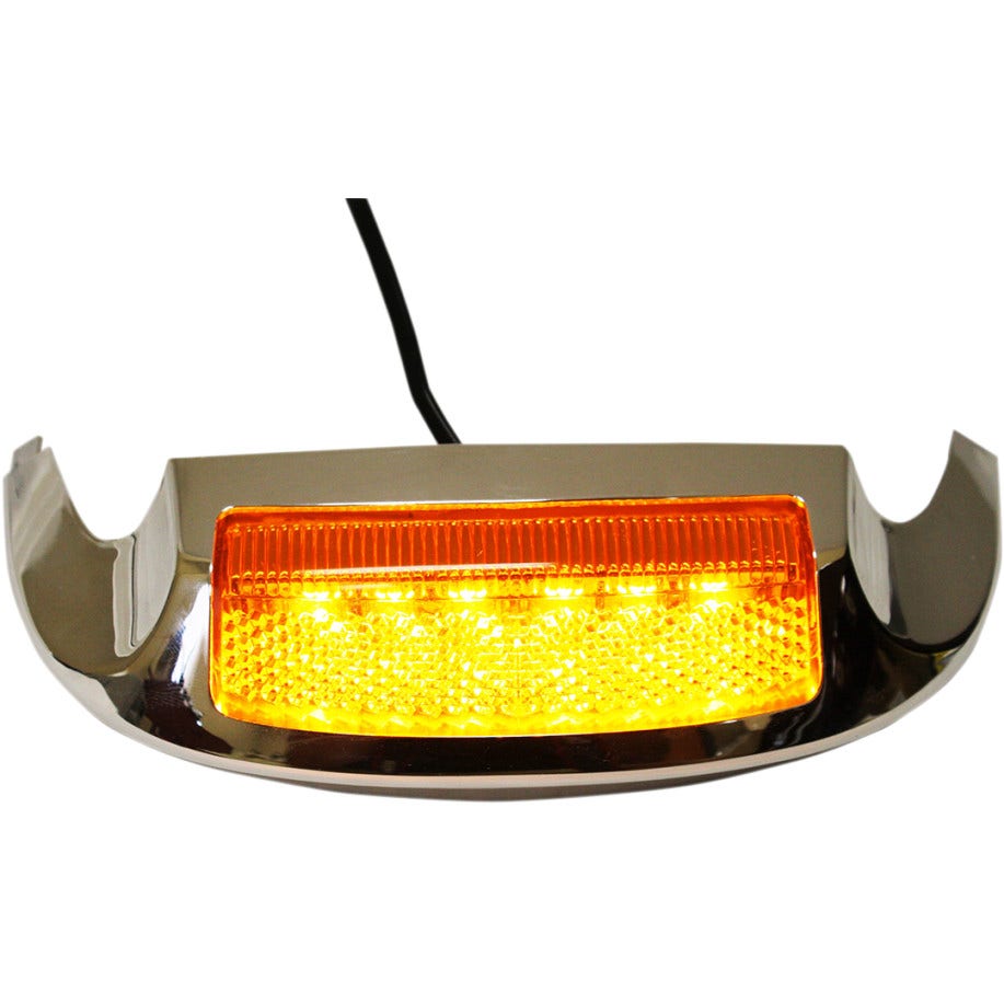 Custom Dynamics Front Fender Smoke Lens White LED Tip for '14 and Newer HD FLH