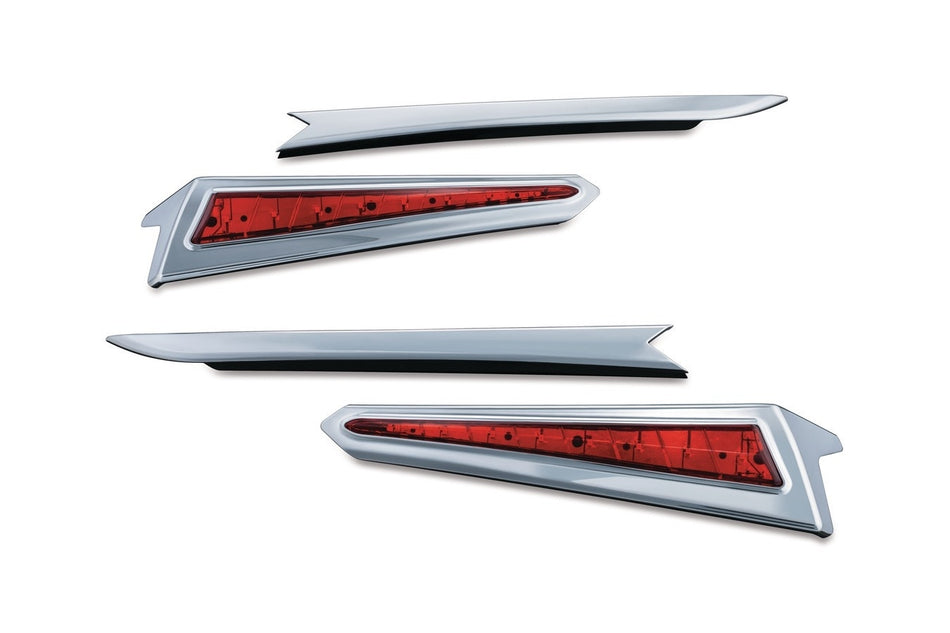 Kuryakyn 7170 Chrome Saddlebag Extensions Plug N Play Victory Cross Magnum 10-17