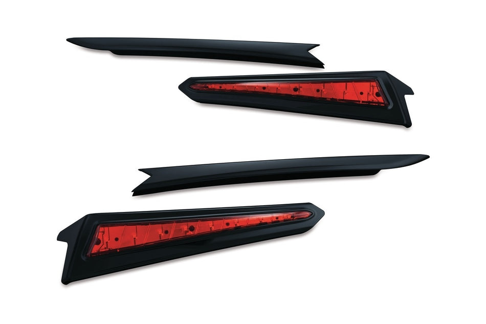 Kuryakyn 7171 Black Saddlebag Extensions Plug N Play Victory Cross Magnum 10-17