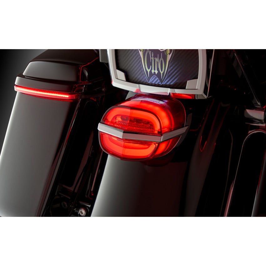Ciro Armor Taillights W/O License Light Window 4 Harley 99-23