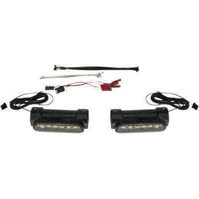Custom Dynamics Black Bolt On 1.25" Bar Clamp Amber/White LED Turn Signals Kit
