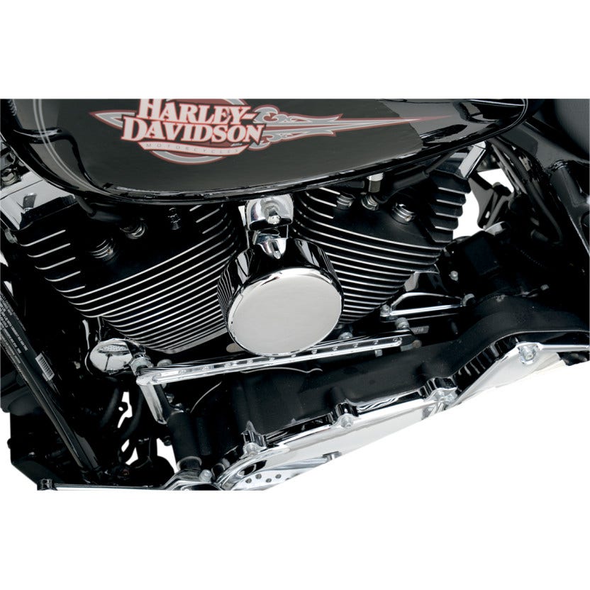 Drag Speciaties Smooth Chrome Round Horn Cover for Harley V-Twin Softail FLH FXD XL