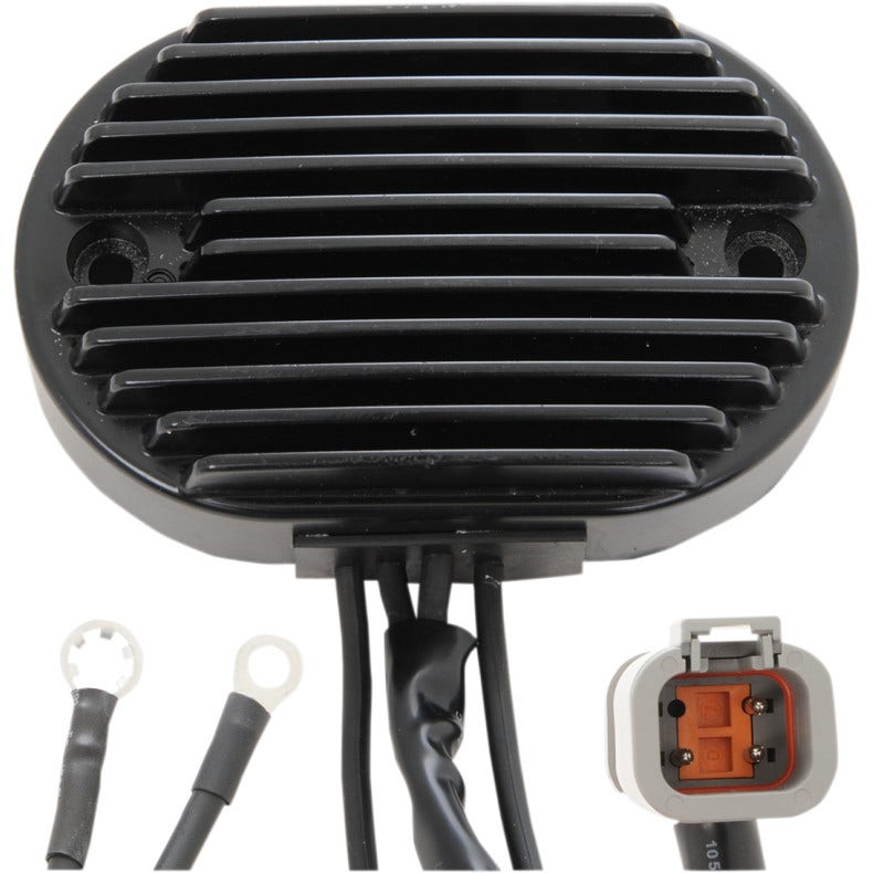 Drag Premium Solid State Black Voltage Regulator Harley 01-06 Softail 74540-01