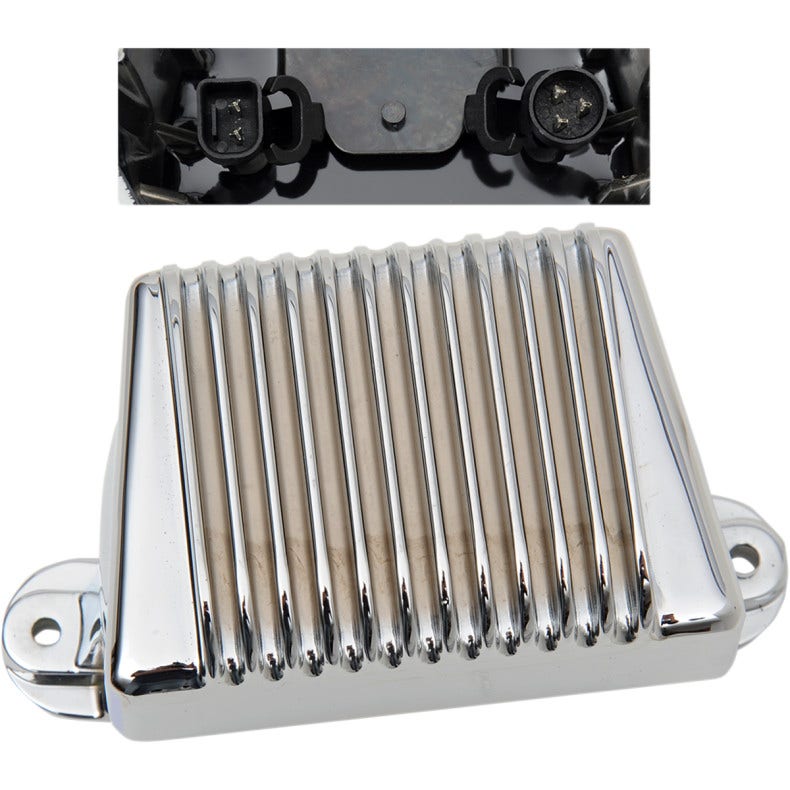 Drag Premium Solid State Chrome Voltage Regulator Harley FLH 06-08 Repl 74505-06